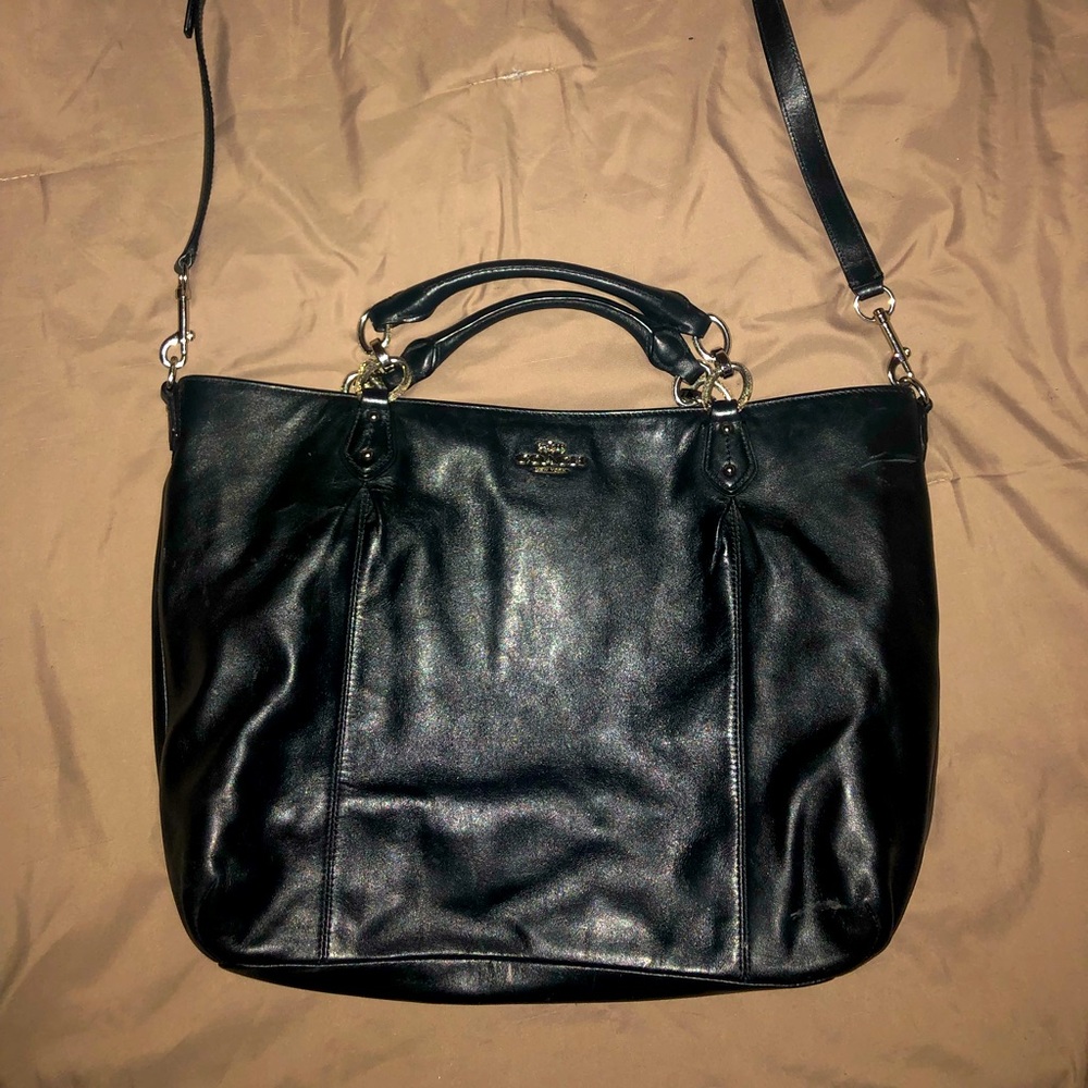 Coach Purse Leather Shoulder Bag w/ Handles